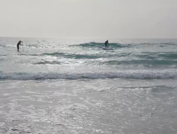 Stand-up paddling at Jensen Beach Park.