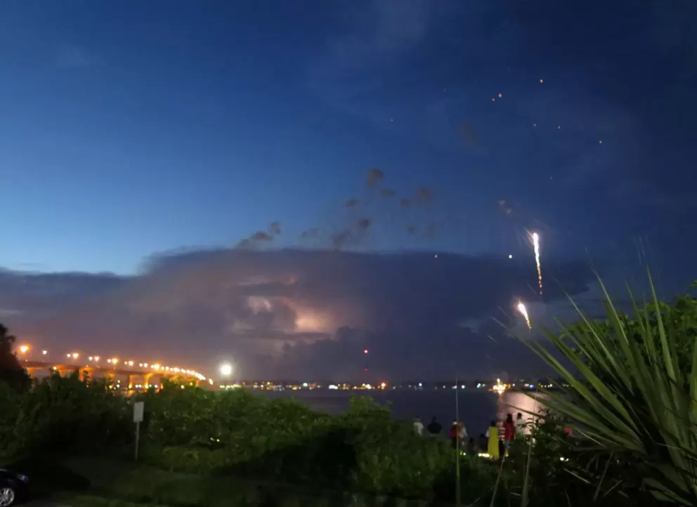 A thunderstorm performed alongside the fireworks on July 4th!