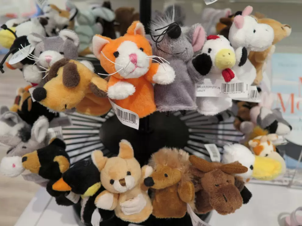 Finger puppets at Primrose Gift Shop. 