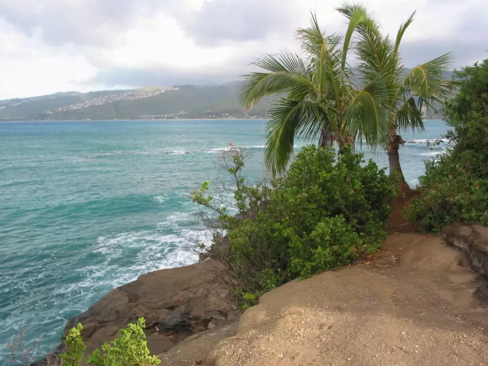 Looking out toward Maunalua Bay, from Portlock Point.