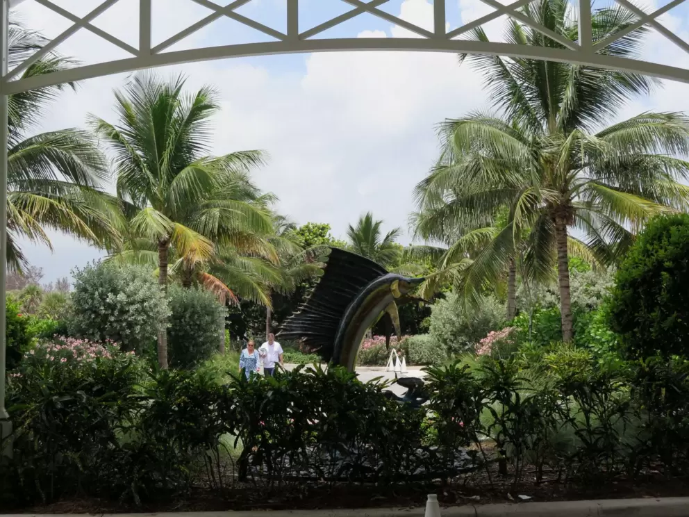 Sailfish sculpture outside Hutchinson Shores Resort.