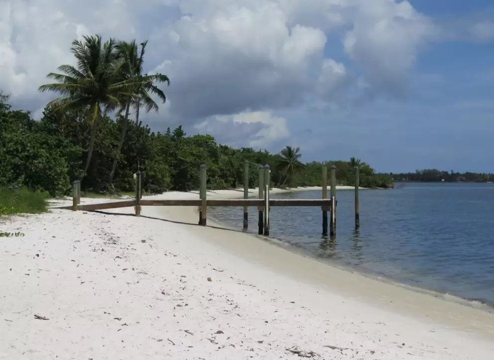 Dock on the beach.