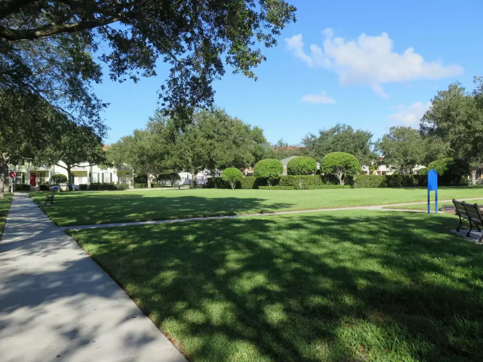 Large lawn.