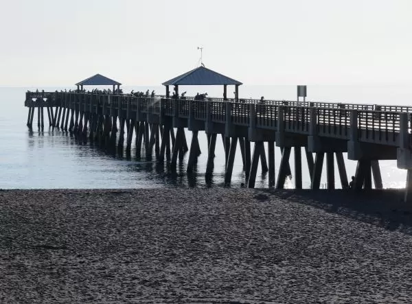 Morning stillness at the pier.