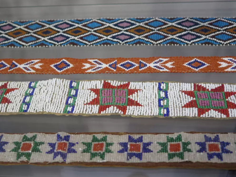 Seminole Indian beadwork, in the temporary exhibit.