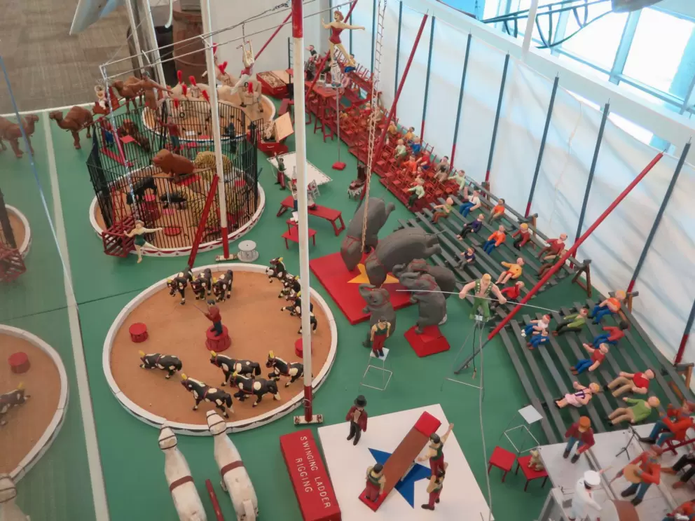 Wyatt's Model Circus and Parade, which has 300 hand-crafted pieces. Created in the 1950s. 