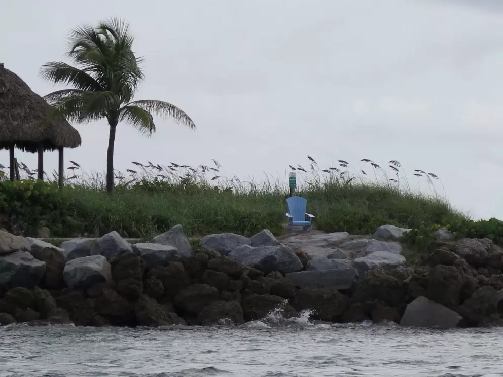 Adirondack chair at Jupiter Inlet Beach Club.