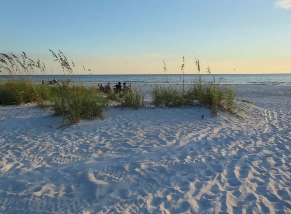 A glorious beach is at the end of Pine Ave!