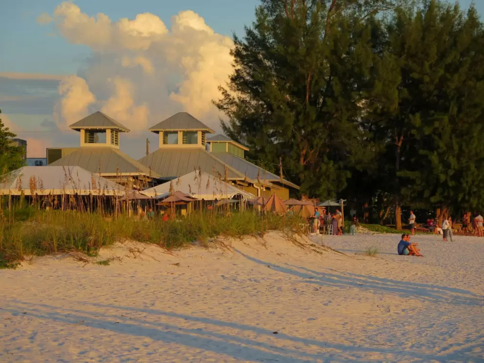 The Sandbar Restaurant, on the beach.