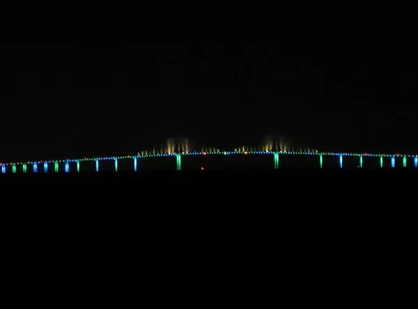 The Skyway Bridge looks wonderful across the water!