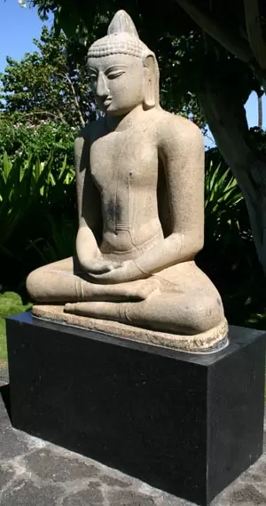 The Buddha statue- one of the many art treasures at the Mauna Kea hotel.