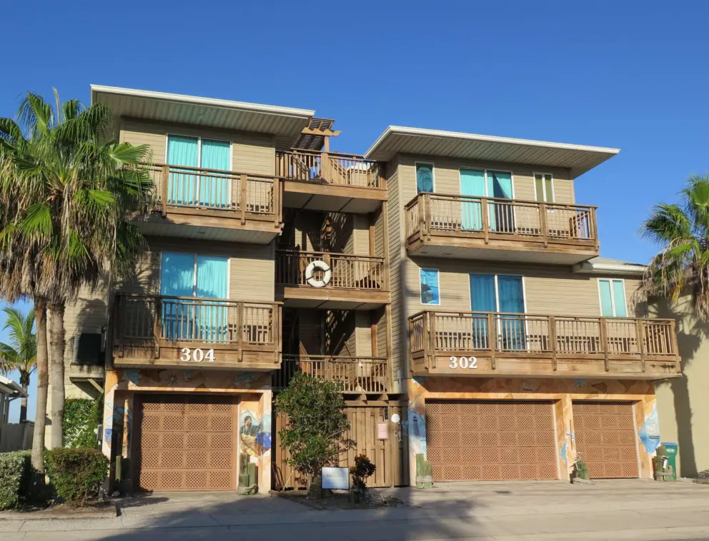 Beach apartments on Gulf Drive, near Bridge Street.