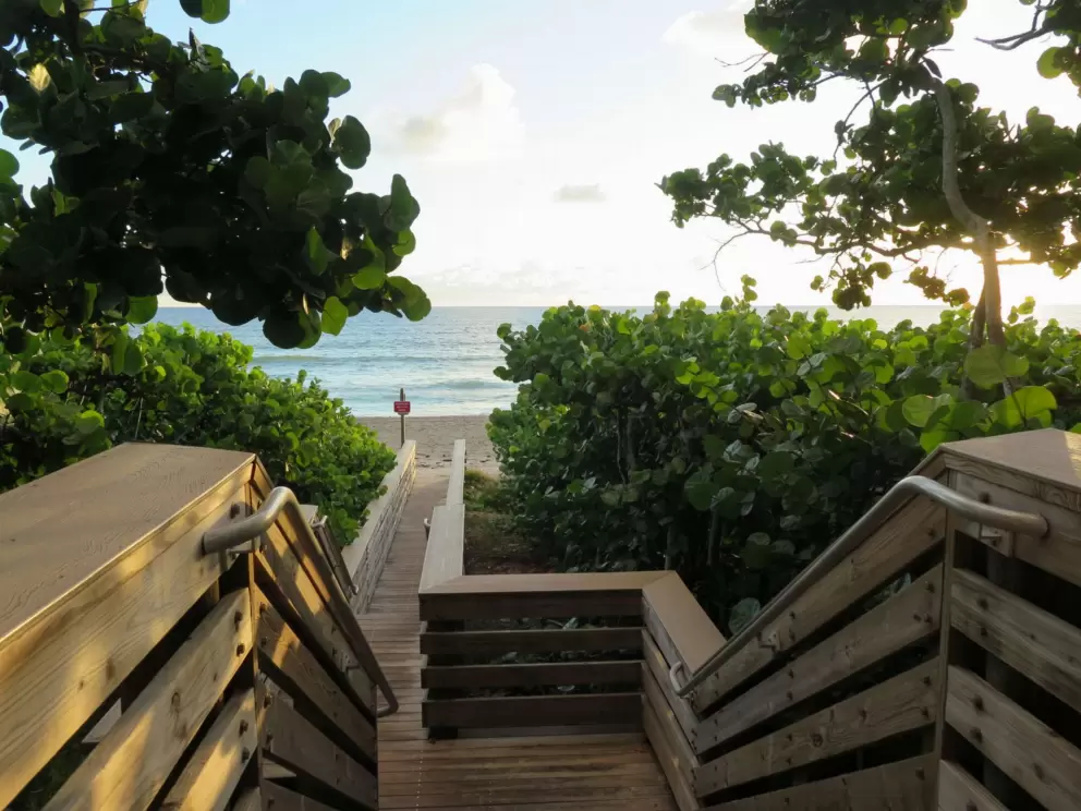 The beach beckons you.