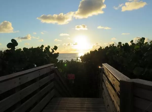 Sunrise on the beach awaits.