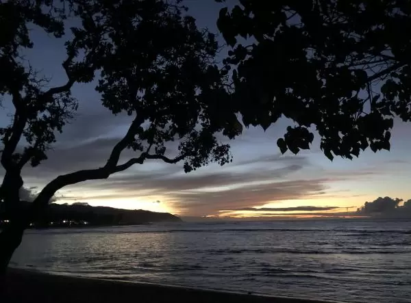 Sunset at the beach.