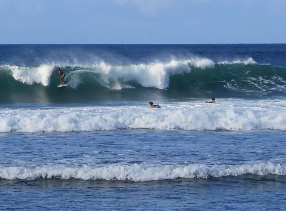 Catching a nice ride at a contest.