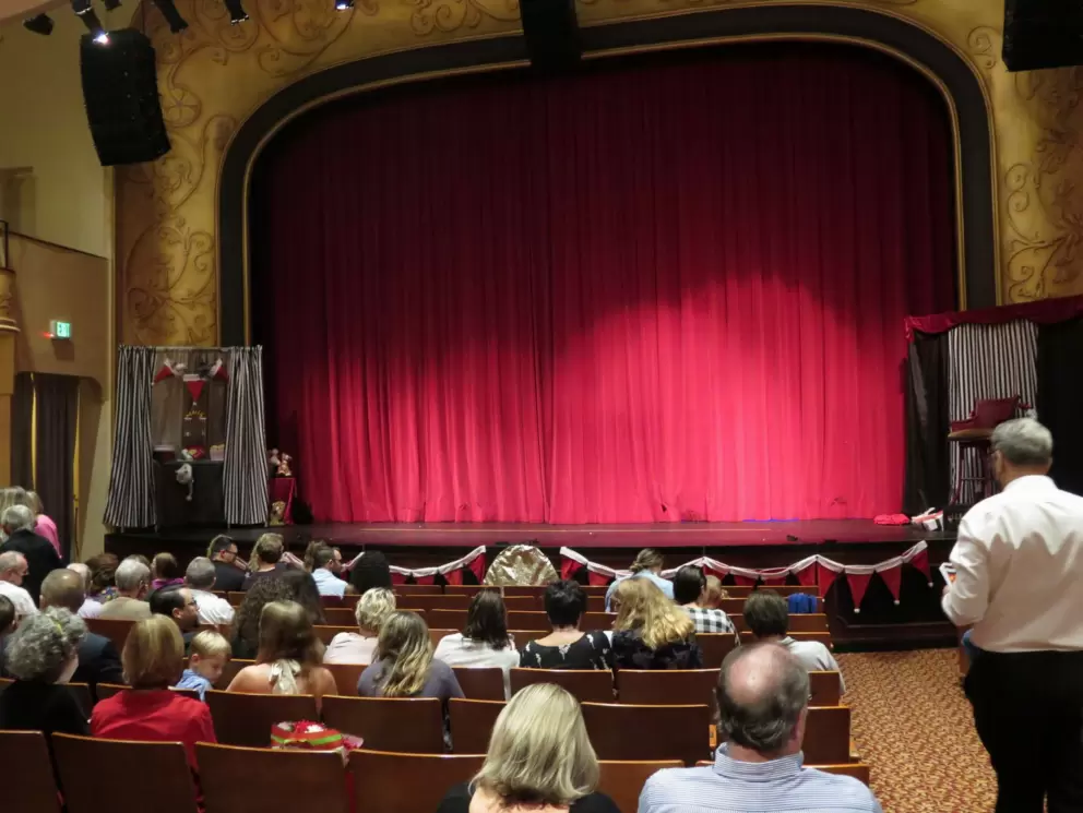 Inside Lyric Theater, an adorable historic theater.