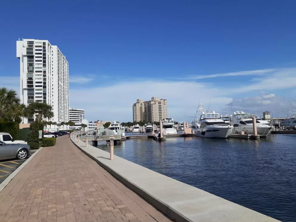 The north part of the waterfront walk.