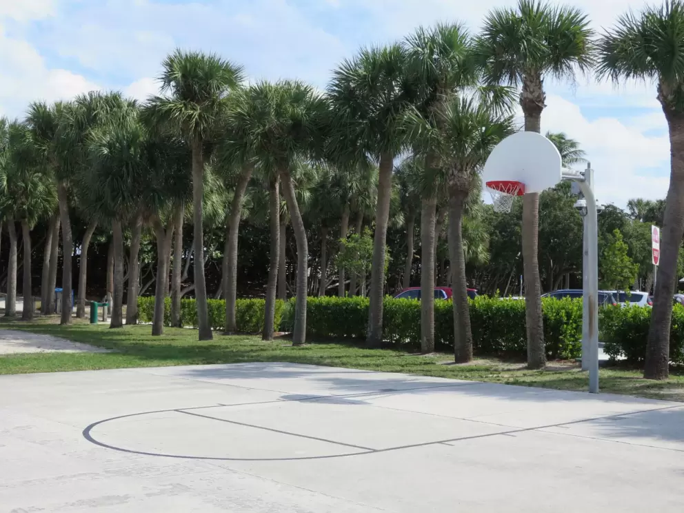 Basketball courts.