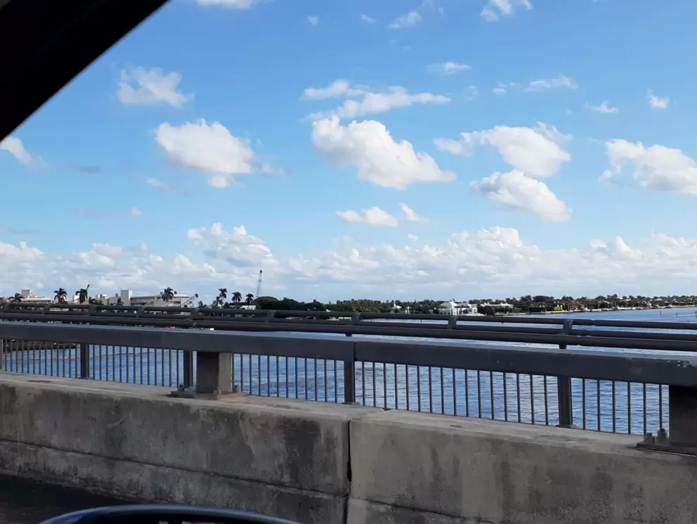 It's nice to drive across the bridge to get to the island.