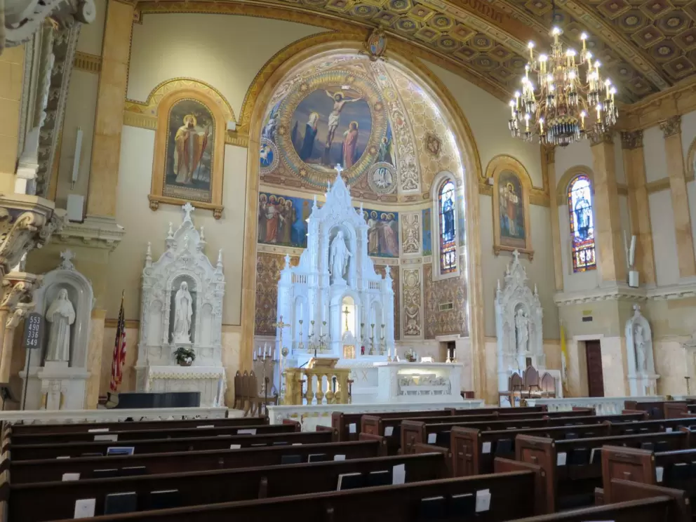 Front altar of St. Edward Catholic Church.