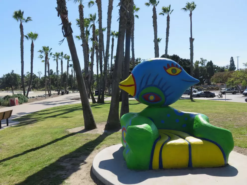 Statue that is part of Coronado Tidelands Park, which the path runs past.