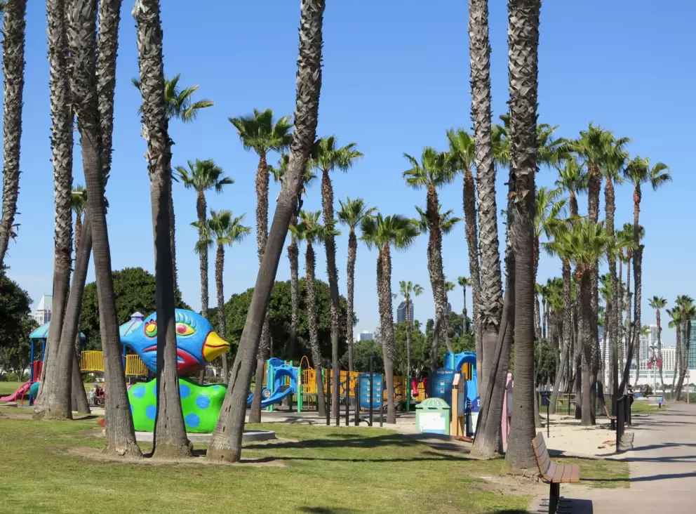 Colorful sights on your bike ride. Coronado Tidelands Park.