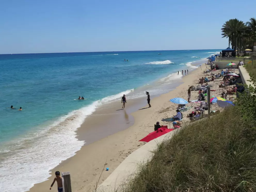 A perfect day at the beach in March.