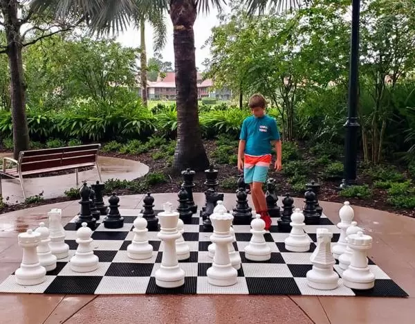 Giant chess set at Coronado Springs Resort, a Disney hotel near the park. 