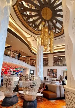 Lobby of Coronado Springs Resort, a Disney hotel near the park.
