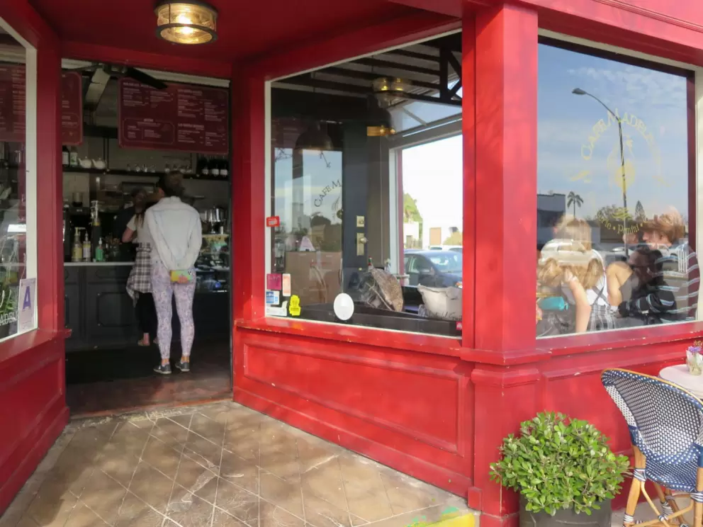 The entrance to Cafe Madeleine.