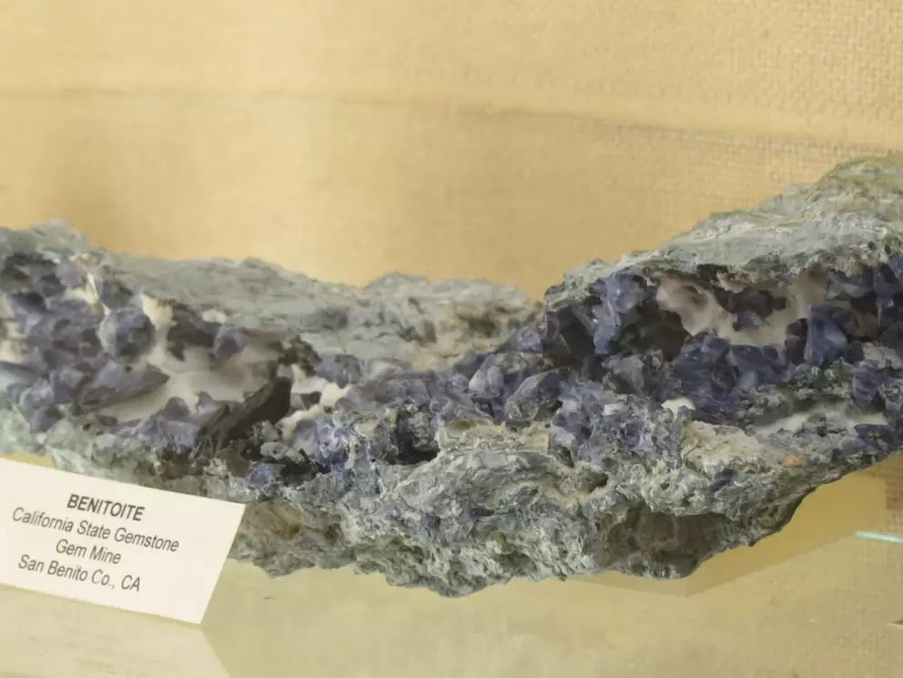Benitoite, the California state gemstone.