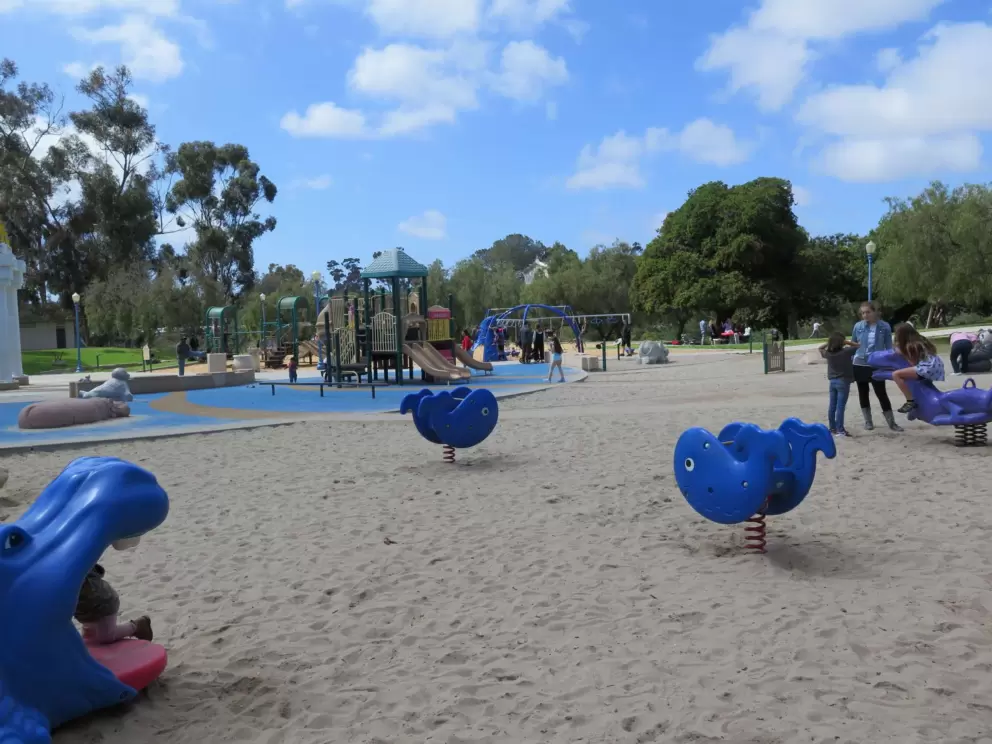 Whale bouncies, and a hippo mouth to climb in.
