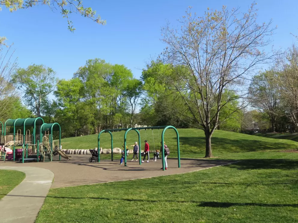 Playground on a sunny April day.