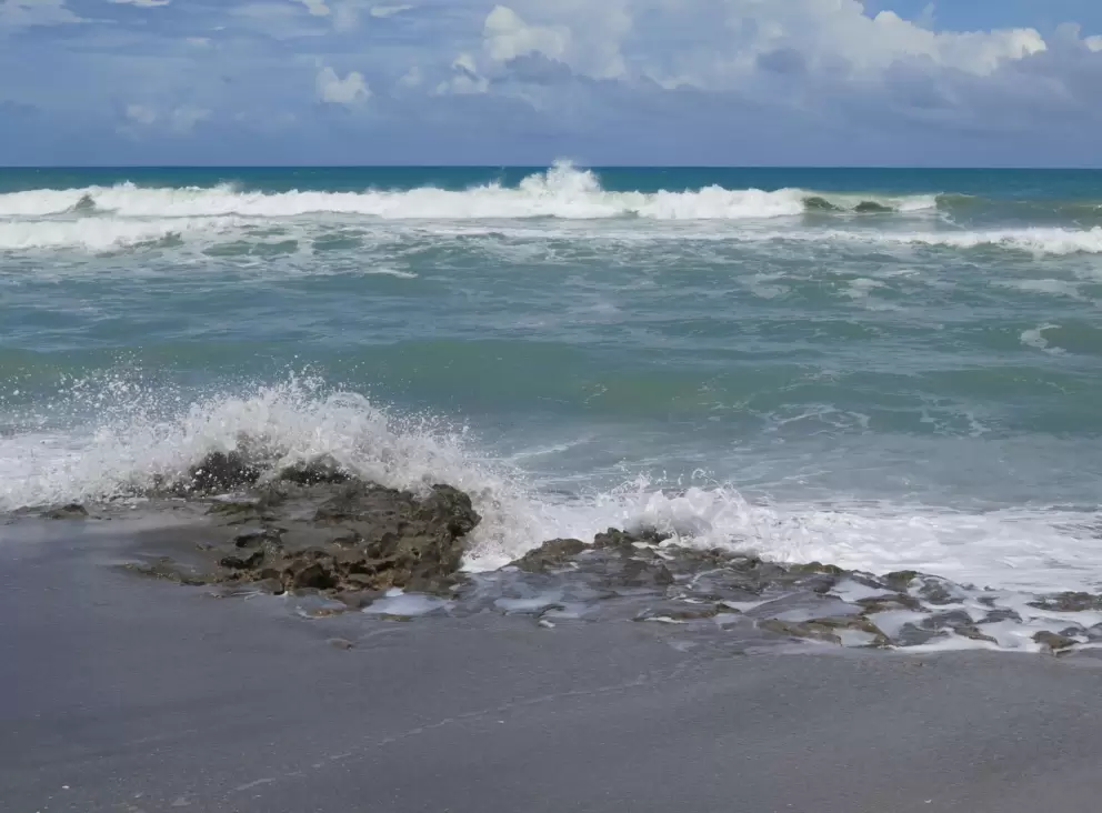 Churning water.