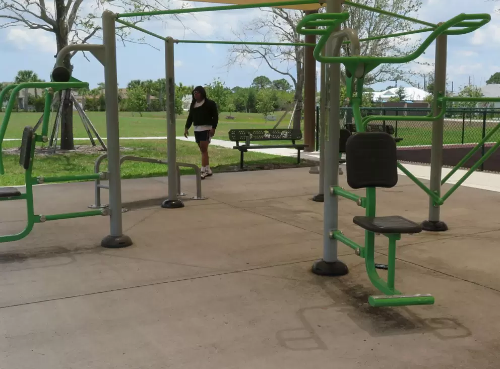 Workout stations.