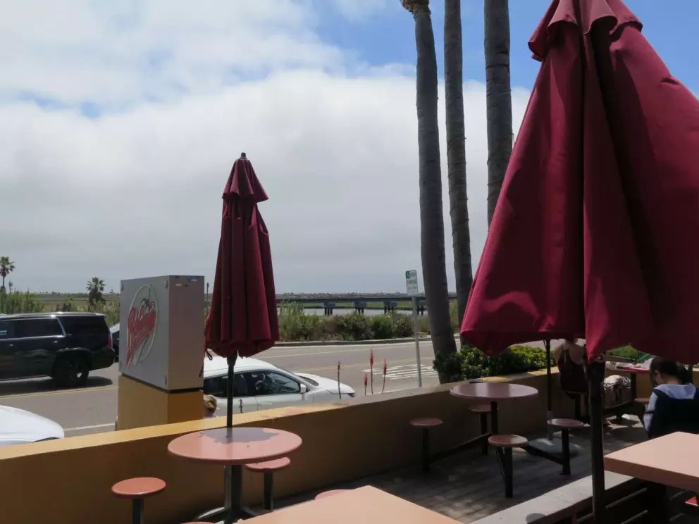 Seating outside Roberto's.