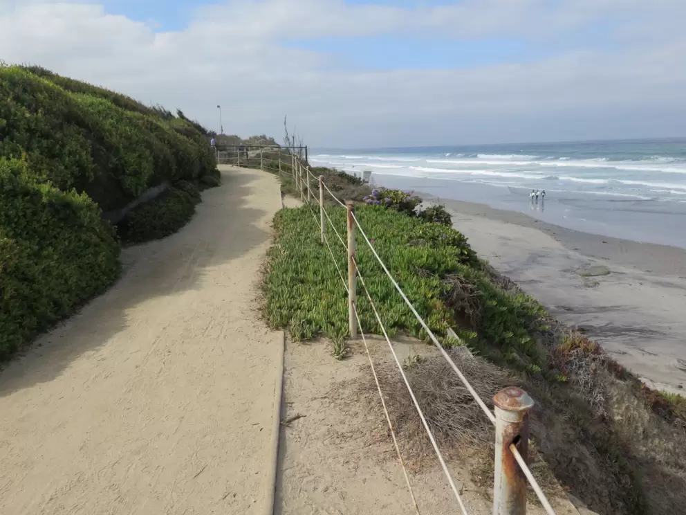 Walkway along the cliff.
