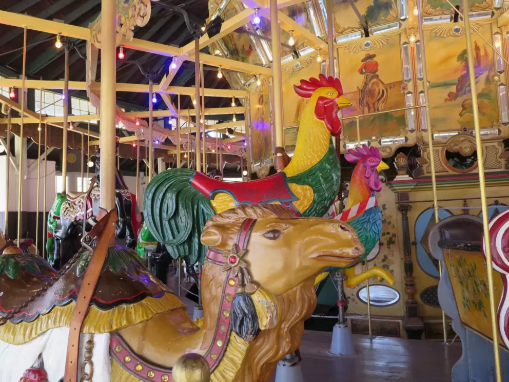 The carousel, a three minute walk from Spanish Village. 