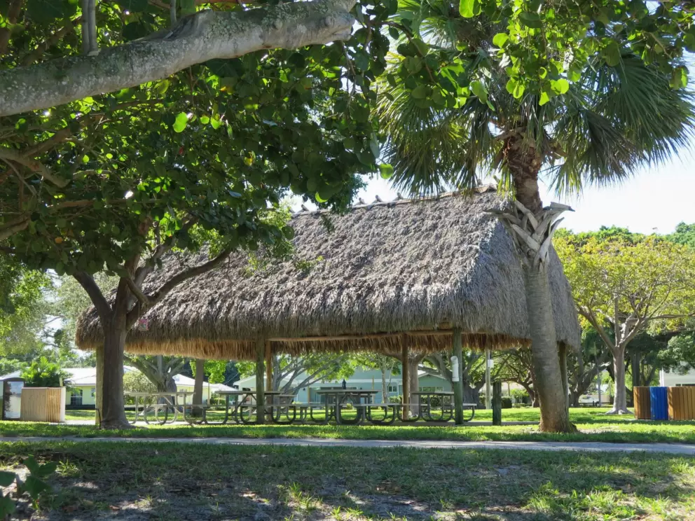 Thatched hut picnic pavilion- beautiful!