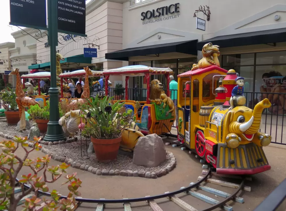 A mini train to ride!