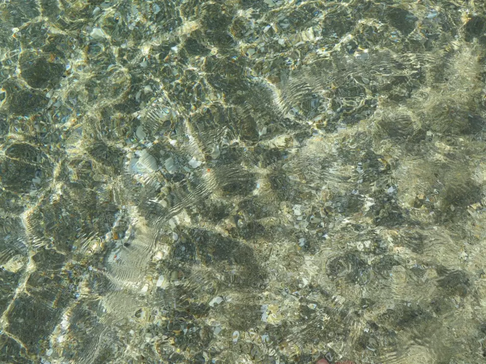Clear water.