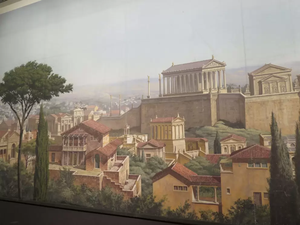 Italian forum, in Art of the Hollywood Backdrop exhibit. 