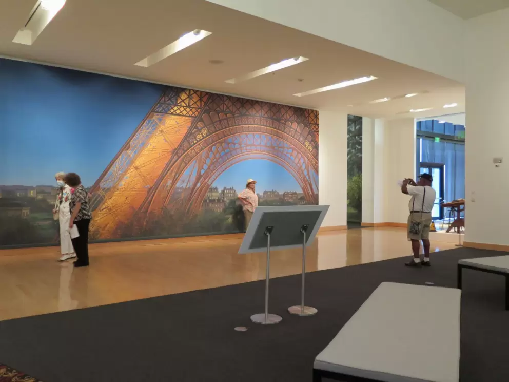 The museum is large and spacious.