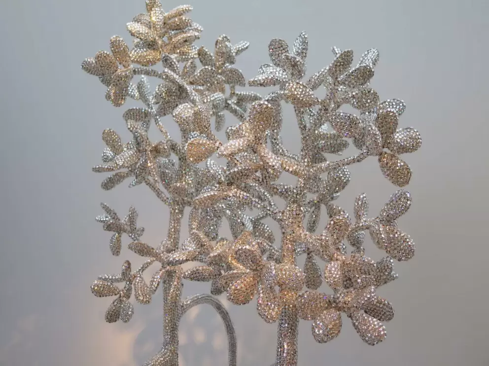 Glittering tree in the permanent collection.