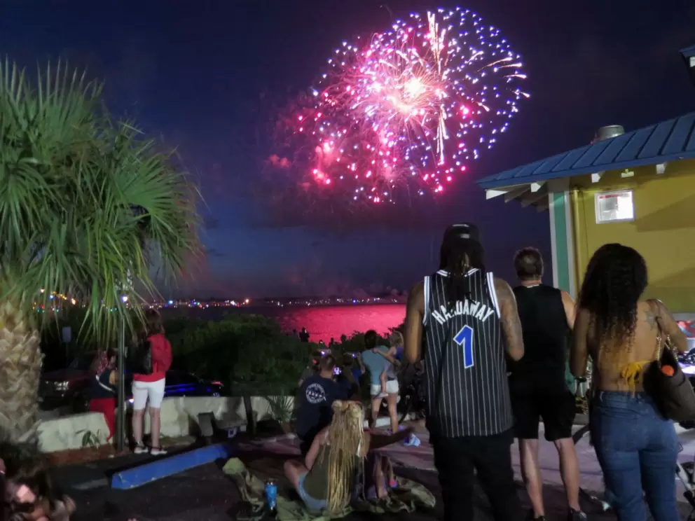 July 4th fireworks near Mulligan's. 