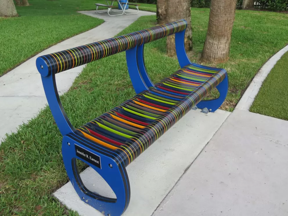 Colorful bench!