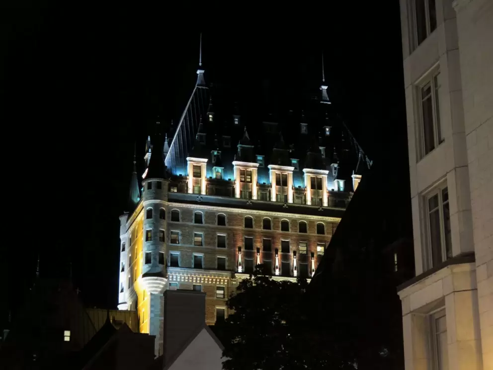 View of Chateau Frontenac, as you walk down Rue Saint-Louis.