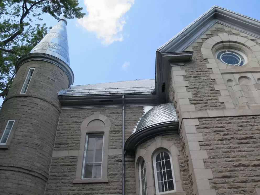 Silver roofs on Chapelle des Ursulines.