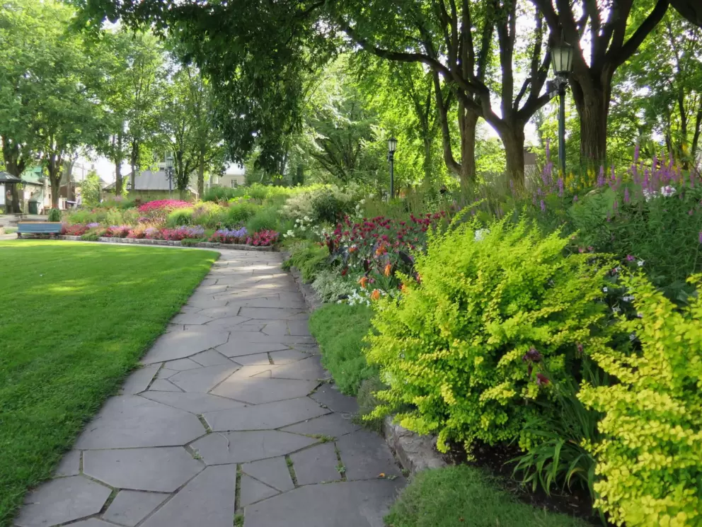 Geometric path in Joan of Arc Garden.